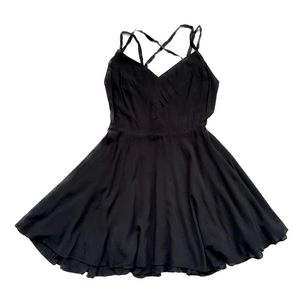 Flowy Crossback Skater Dress